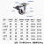 幸蕴 工业推车轮耐磨TPR镀铬小滚滑轮橡胶脚轮 2.5寸万向轮