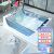 摩恩阳光系列浴缸家用亚克力小户型双人冲浪按摩恒温独立式海景泡澡浴池 空缸 1.8m