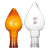 闽玻梨形烧瓶实验透明棕色鸡心瓶19/24标准磨砂口玻璃梨形样品瓶 白50ml/24口