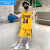 迷乐童堡（MERELCASTLE）儿童篮球服夏季两件套男童24号科比时尚运动套装速干衣潮 黄色-篮球服套装 48