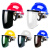 适用配安帽式支架面屏面罩防护冲击头戴式焊帽电焊工专用烧氩弧焊 [蓝]安帽+支架+白屏