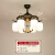 现代新中式隐形风扇灯客厅大气简约卧室风扇吊灯餐厅吊扇灯具 7158-8头-变频遥控-三色变光