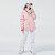 ARCTIC QUEEN滑雪服女套装单板滑雪服套装冬季户外防风防水保暖加厚工装滑雪服 粉色上衣+白色裤 XS