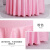 者也 加厚圆形清洁桌布 高密度纺织方便清洗不易褪色台布可定制 粉红色双勾花2.4M