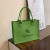 毛毡手提袋定制印刷logo图公司礼品企业包装袋大容量便携购物女包 果绿色中号33*25*12急单-大单-