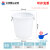 大号加厚塑料水桶带盖家用储水桶超大容量白色圆形桶厨房发酵胶桶 升级加厚50C 白无盖 【约65斤水】