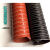 DYQT高温风管红色矽胶管300度5080160热风管耐高温软管耐高温钢丝管 桔红色内径55mm/60mm*4米_长度4