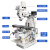 高速铣头M5炮塔铣床高精密4H立卧两用方轨万能摇臂铣床 M6W立卧两用