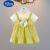 迪士尼（Disney）女童夏季连衣裙洋气纯棉公主裙婴儿短袖上衣女宝宝夏季甜美小裙子 绿色 80cm