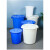 大号圆形垃圾桶户外环卫工业加厚垃圾桶商用食堂厨房专用垃圾桶 100升桶(无盖)蓝色