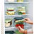 特百惠食品级玻璃保鲜盒冰箱收纳盒水果盒便当盒大容量带饭餐盒密封便携 北欧绿长1000x4[四件套]