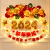2024新年装饰气球氛围场景布置背景墙元旦春节晚会年会过年装扮品 新年气球链发光套餐12