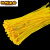 自锁式尼龙扎带大中小号塑料扣带固定捆扎带绑束线带宽.毫米F长厘米(条 黄色 宽7.6毫米/长35厘米(50条)