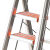 伏加瑞伏加瑞梯子家用折叠人字梯多功能梯子楼梯伸缩加厚铝合金人字梯室内扶梯 橘色升级款铝合金五步梯（带防滑条）