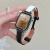 圣迪达 SANDIDA皮带款智能手表女多功能通话提醒心率血压运动情侣手表 细皮带磁吸-白拼棕