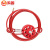 鸣固 轮式缆绳锁 可调节钢缆安全锁具阀门锁 直径3.8mm长2米红色