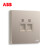 ABB轩致框开关插座二位电话/6类插座AF330-PG;10183528 AF330-PG