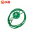 鸣固 轮式缆绳锁 可调节钢缆安全锁具阀门锁 直径3.8mm长2米绿色