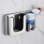 吉雅佳 商用不锈钢自动感应皂液器镜后隐藏式纸巾盒烘手机洗手机 灰色09 H-48036