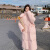 COZOK粉色羽绒衣女冬季长版过膝2023新款韩版宽松加厚白鸭绒面包服外套 蜜桃粉 S 建议90125斤