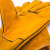 赫思迪格 电焊手套 长款牛皮加厚电焊手套 焊工防火星手套 黄色 防烫耐磨焊接手套33CM JG-1694