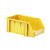 工创优品 零件盒组合式塑料加厚斜口收纳物料零散螺丝盒仓储货架盒H3黄色 350*200*150mm
