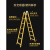 梯子家用安全加厚折叠关节梯多功能铁管梯子伸缩阁楼方管工程梯 加粗钢管：4米无色