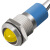 12mm金属防水LED指示灯带线双色信号灯平面球面12V 24V 220V 平面 12V 蓝色