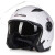 捷凯-512男女通用摩托车电动车头盔3/4双镜片安全头盔原厂 白色 L