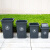 门口垃圾桶四方形无盖含盖花园庭院用灰色30升50L60L80L100加厚型 红色100升正方形无盖垃圾桶送垃
