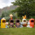 户外动物垃圾桶可爱卡通创意分类摆件景区幼儿园果皮箱玻璃钢雕塑 长颈鹿树桩垃圾桶一对