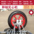 独轮车专用轮子14寸充气轮实心轮加大耐磨鸡公车轱辘小推车车轴 带轴红13x2 37cm直径实心轮