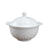 军楚纯白瓷碗浮雕款炖盅创意品汤盅蒸蛋羹带耳碗