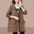JIANYI素订2024春秋新款女士风衣外套中长款小个子洋气大尺码女装 咖啡色 M (建议100斤以内)