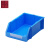 工创优品 零件盒组合式塑料加厚斜口收纳物料零散螺丝盒仓储货架盒R6蓝色 500*380*240mm
