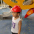 OLOEY儿童安全帽幼儿园小孩红黄色建筑工人演出玩具儿童工程帽 儿童蓝色帽（3-11岁）