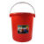 用塑料桶手提式加厚耐摔储水桶卫生间洗衣洗车桶大号红色桶 红色加厚22L水桶 5个