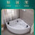 FANCYCHIC三角形情侣浴缸家用亚克力按摩冲浪恒温加热超大双人浴缸 空缸配置 长1.5米+宽1.5米