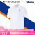 威克多（VICTOR）胜利 羽毛球服短袖T恤Polo衫 男女中性比赛训练针织透气速干夏款 S-30035/A 漂白 XL