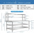 不锈钢货架厨房冷柜冰柜台上架工作台台面立架货架操作台上置物架 加厚长100宽30高60二层层距可调