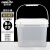 金诗洛 塑料桶 8L(方形白盖)带提手 透明水桶 密封打包桶 小水桶涂料桶 KT-182