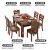 雅蒂凡全实木餐桌椅伸缩折叠现代简约伸缩折叠小户型家用可变圆桌吃饭桌 全实木1.5米一桌六椅-下单备注