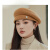HUIGYAAY轻奢羊毛贝雷帽子女韩国秋冬新款显脸小时尚画家帽英伦复古蓓蕾帽 黑色 M(56-58cm)