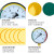 赫钢 压力表标识贴 仪表指示标签 反光标贴 防水防潮标签 直径15cm整圆黄色