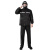 MEIKANG MK-001 反光分体式雨衣套装  上衣+裤子+帽子  黑色