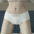 GUBPMTSHIM内裤女3D蜜桃臀冰丝女士无痕裆少女生性感运动健身 (312)白色+白色+黑色+黑色 L (100-120斤)