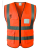 反光背心  颜色：橘红；款式：交通路政环卫网眼款；材质：120g平纹布