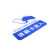 阿力牛 AJS-100 亚克力指示牌 自带背胶温馨提示墙贴 3个装 蓝白  请刷卡进入 100*100mm