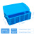 车载专用收纳盒分格零件盒小号无格周转箱长方形配件箱盖子物料盒 RG.415.无格箱+盖子+蓝色