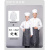 江波（JIANGBO）食堂厨师工作服 厨师服 短袖白色+围裙+帽子 M 